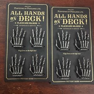 Skeleton hand place cards